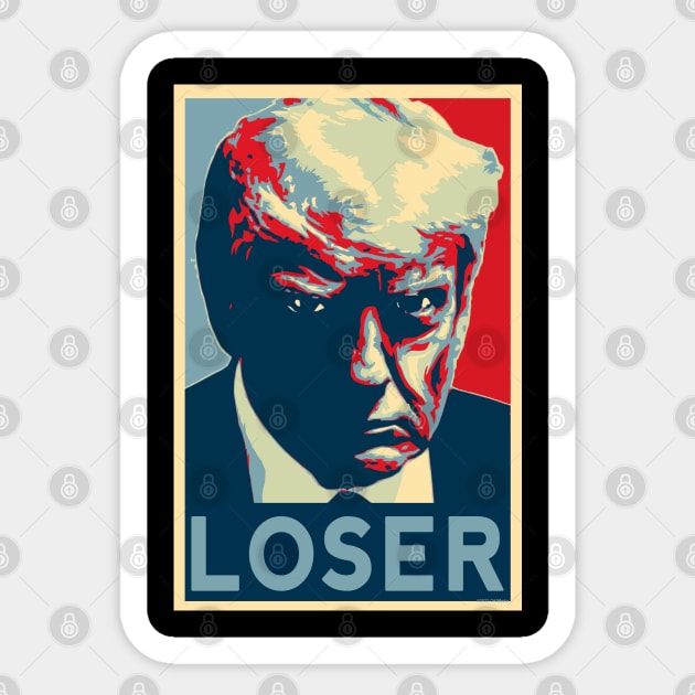 Trump Loser Mugshot - by-CH3Media Sticker by CH3Media